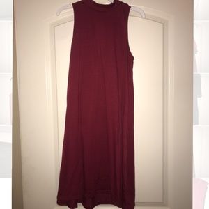 Maroon Sleeveless Dress